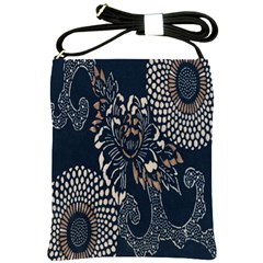 Patterns Dark Shape Surface Shoulder Sling Bags by Simbadda