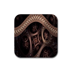 Patterns Dive Background Rubber Coaster (square)  by Simbadda