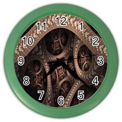 Patterns Dive Background Color Wall Clocks by Simbadda