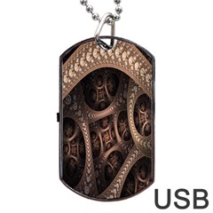 Patterns Dive Background Dog Tag Usb Flash (two Sides) by Simbadda