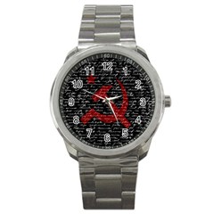 Communism  Sport Metal Watch by Valentinaart