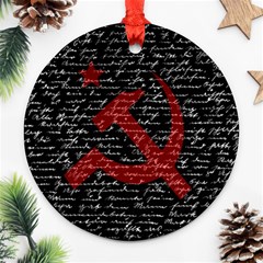 Communism  Round Ornament (two Sides) by Valentinaart