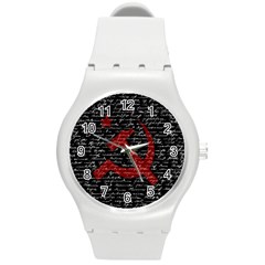 Communism  Round Plastic Sport Watch (m) by Valentinaart