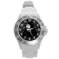 Count Vlad Dracula Round Plastic Sport Watch (l) by Valentinaart