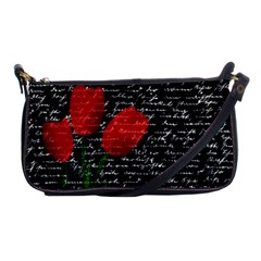 Red Tulips Shoulder Clutch Bags by Valentinaart