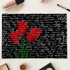 Red Tulips Cosmetic Bag (xxl)  by Valentinaart