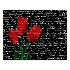 Red Tulips Double Sided Flano Blanket (large)  by Valentinaart