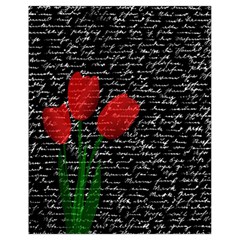 Red Tulips Drawstring Bag (small) by Valentinaart