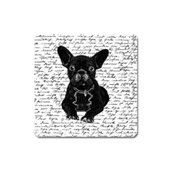 Cute Bulldog Square Magnet by Valentinaart