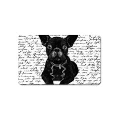 Cute Bulldog Magnet (name Card) by Valentinaart