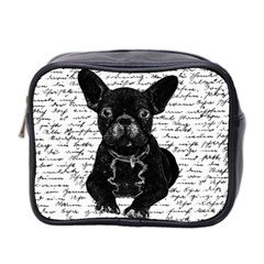 Cute Bulldog Mini Toiletries Bag 2-side by Valentinaart