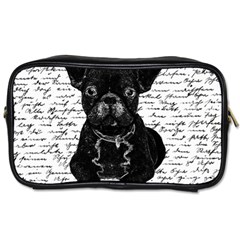 Cute Bulldog Toiletries Bags 2-side by Valentinaart