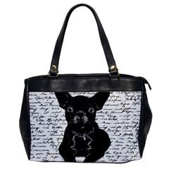 Cute Bulldog Office Handbags by Valentinaart