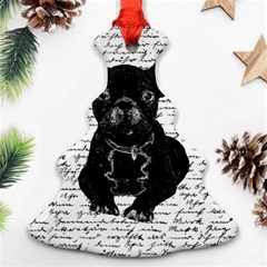 Cute Bulldog Christmas Tree Ornament (two Sides) by Valentinaart