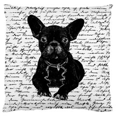 Cute Bulldog Large Cushion Case (one Side) by Valentinaart