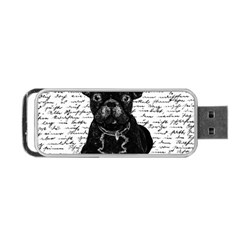 Cute Bulldog Portable Usb Flash (one Side)