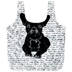 Cute Bulldog Full Print Recycle Bags (l)  by Valentinaart