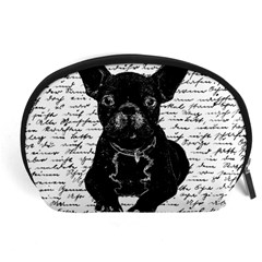 Cute Bulldog Accessory Pouches (large)  by Valentinaart