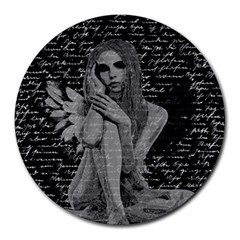 Angel Round Mousepads by Valentinaart