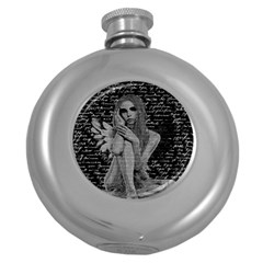 Angel Round Hip Flask (5 Oz) by Valentinaart