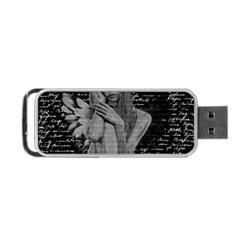 Angel Portable Usb Flash (one Side) by Valentinaart