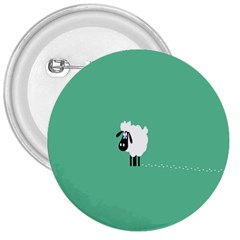 Sheep Trails Curly Minimalism 3  Buttons by Simbadda