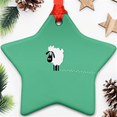 Sheep Trails Curly Minimalism Ornament (star) by Simbadda