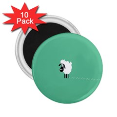 Sheep Trails Curly Minimalism 2 25  Magnets (10 Pack)  by Simbadda