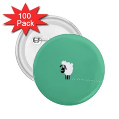 Sheep Trails Curly Minimalism 2 25  Buttons (100 Pack)  by Simbadda