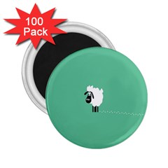 Sheep Trails Curly Minimalism 2 25  Magnets (100 Pack)  by Simbadda