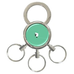 Sheep Trails Curly Minimalism 3-ring Key Chains by Simbadda