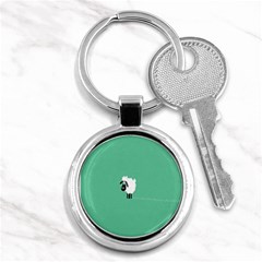 Sheep Trails Curly Minimalism Key Chains (round)  by Simbadda