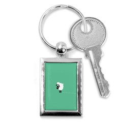 Sheep Trails Curly Minimalism Key Chains (rectangle)  by Simbadda