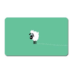 Sheep Trails Curly Minimalism Magnet (rectangular) by Simbadda