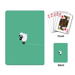 Sheep Trails Curly Minimalism Playing Card by Simbadda