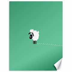 Sheep Trails Curly Minimalism Canvas 18  X 24   by Simbadda