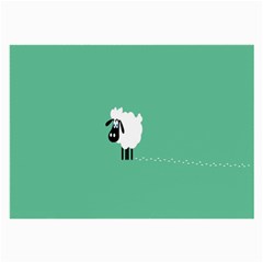 Sheep Trails Curly Minimalism Large Glasses Cloth by Simbadda