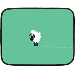 Sheep Trails Curly Minimalism Double Sided Fleece Blanket (mini)  by Simbadda