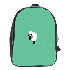 Sheep Trails Curly Minimalism School Bags(large)  by Simbadda