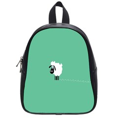 Sheep Trails Curly Minimalism School Bags (small)  by Simbadda