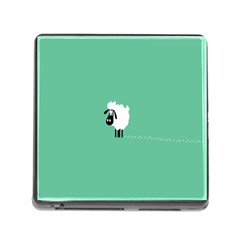 Sheep Trails Curly Minimalism Memory Card Reader (square) by Simbadda