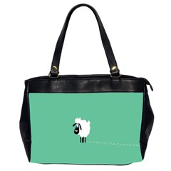 Sheep Trails Curly Minimalism Office Handbags (2 Sides)  by Simbadda