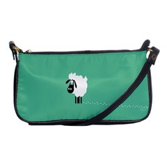 Sheep Trails Curly Minimalism Shoulder Clutch Bags by Simbadda