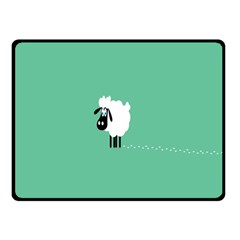 Sheep Trails Curly Minimalism Fleece Blanket (small) by Simbadda