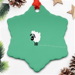 Sheep Trails Curly Minimalism Ornament (Snowflake) Front