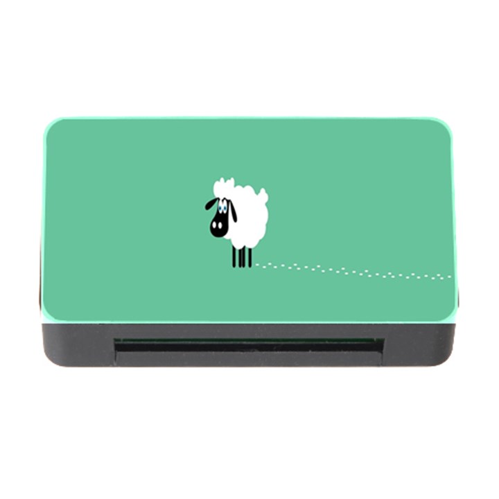 Sheep Trails Curly Minimalism Memory Card Reader with CF