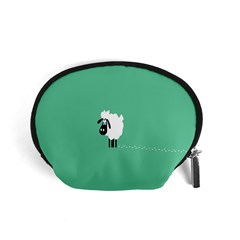 Sheep Trails Curly Minimalism Accessory Pouches (small)  by Simbadda