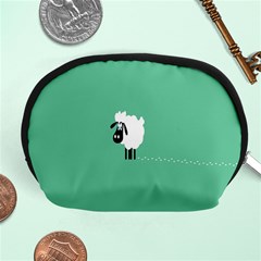 Sheep Trails Curly Minimalism Accessory Pouches (medium)  by Simbadda