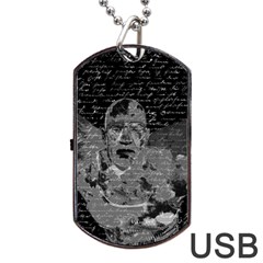 Angel  Dog Tag Usb Flash (one Side) by Valentinaart