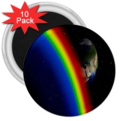 Rainbow Earth Outer Space Fantasy Carmen Image 3  Magnets (10 Pack)  by Simbadda